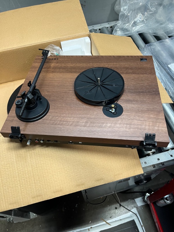 Photo 2 of Crosley C6B-WA Belt-Drive Bluetooth Turntable Record Player with Adjustable Tone Arm, Walnut Bluetooth Out Turntable Walnut