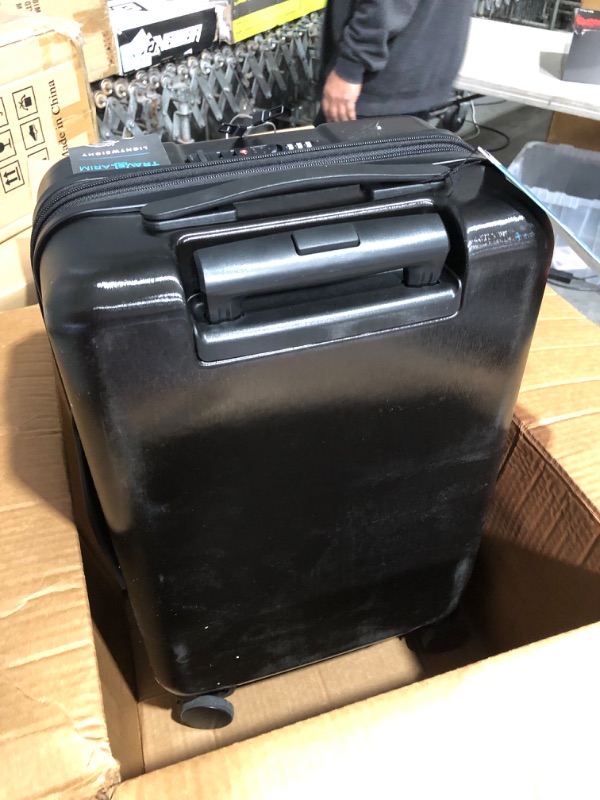 Photo 1 of ***USED - SCRATCHED AND SCUFFED - CODE IS 0-0-0***
TravelArim 20 Inch Carry On Luggage 22x14x9 Airline Approved, Carry On Suitcase Black