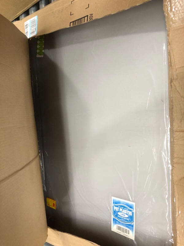 Photo 1 of 5 Packs of 24x36x0.04’’ PET/Plexiglass Panels | Unbreakable and Lightweight Substitute for Glasses | Great Use for Sneeze Guard Greenhouse, Poster Frames, Cricut Cutting | Safe for Children and Adults 24x36x0.04 Inch (Pack of 5)