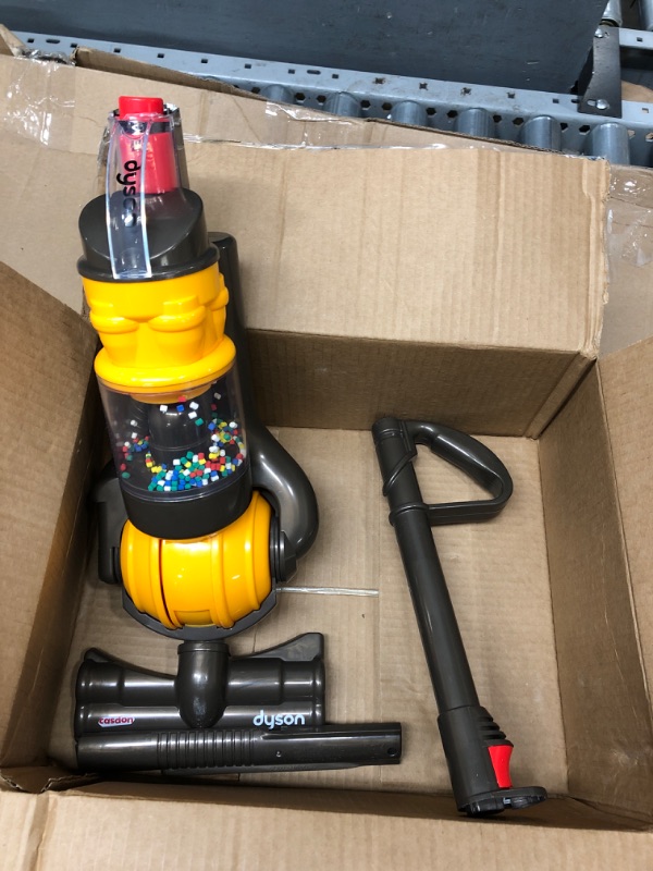 Photo 2 of Casdon Dyson Ball | Miniature Dyson Ball Replica For Children Aged 3+ | Features Working Suction To Add Excitement To Playtime Grey/Yellow