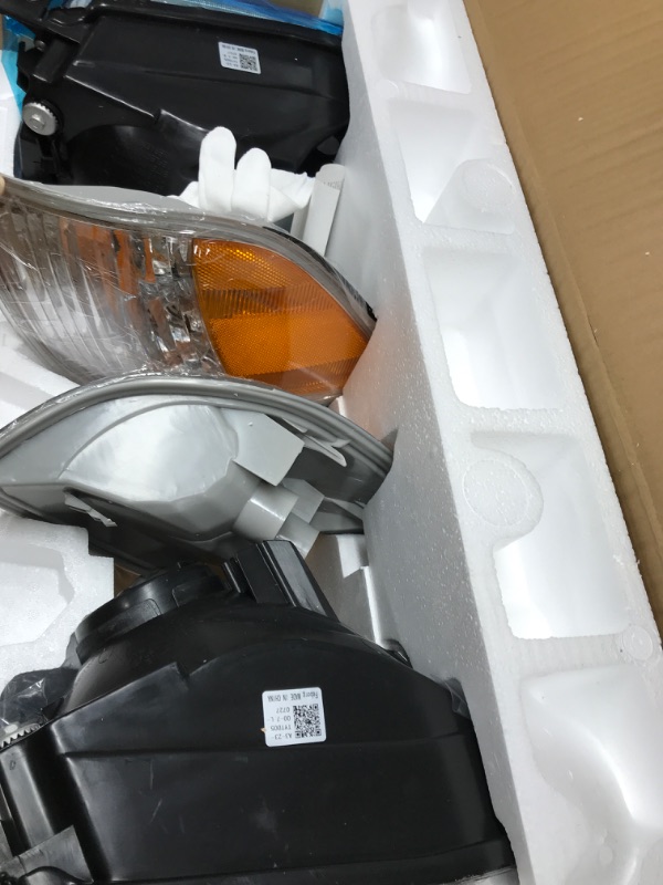 Photo 1 of Nilight Headlight Assembly for 2005 2006 Toyota Tundra 4 Door Double Crew Cab 2005 2006 2007 Sequoia Pickup Replacement Black Housing Amber Reflector Driver and Passenger Side, 2 Years Warranty Black Housing+ Amber Reflector