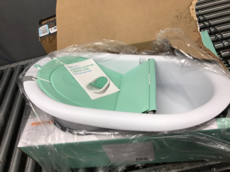 Photo 2 of 4-in-1 Grow-with-Me Bath Tub by Frida Baby Transforms Infant Bathtub to Toddler Bath Seat with Backrest for Assisted Sitting in Tub