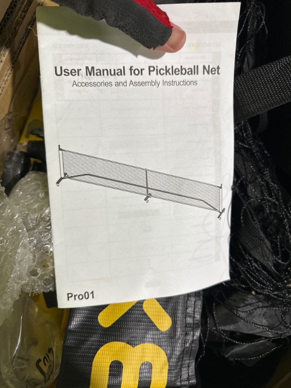 Photo 3 of ***USED READ NOTES***A11N Portable Pickleball Net System, Bag Yellow&Black