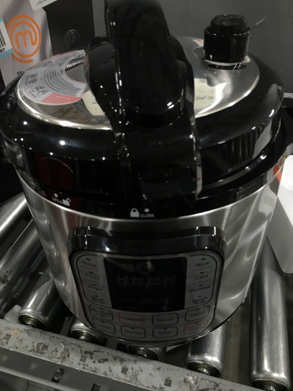 Photo 1 of MasterChef Electric Pressure Cooker 10 in 1 Instapot Multicooker 6 Qt, Slow Cooker, Vegetable Steamer, Rice Maker, Digital Programmable Insta Pot with 18 Cooking Presets, Stainless Steel, Non Stick
