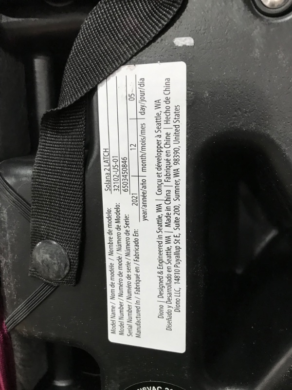 Photo 3 of Diono Solana 2 XL 2022, Dual Latch Connectors, Lightweight Backless Belt-Positioning Booster Car Seat, 8 Years 1 Booster Seat, Pink NEW! LATCH Connect Single Pink