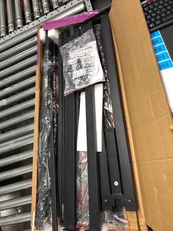 Photo 1 of MAF 12 Inch King Metal Platform Bed Frame with Round Corner Legs, Mattress Slide Stopper, 3000 LBS Heavy Duty Steel Slats Support, No Box Spring Needed, Noise Free King 12 Inch