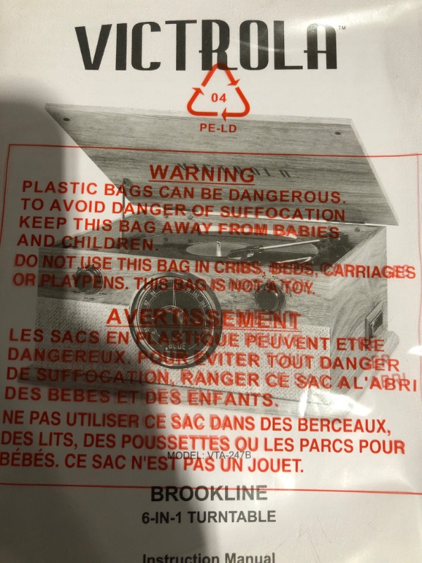 Photo 5 of * used * incomplete * see all images *
Victrola Brookline Style 6-in-1 Bluetooth Record Player & Multimedia Center with Built-in Speakers 