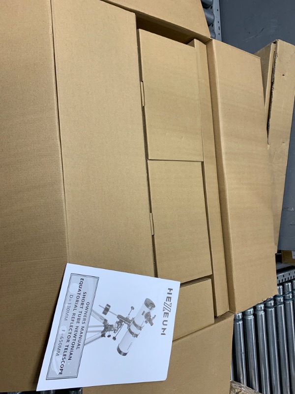 Photo 1 of HEXEUM Telescope 130EQ Astronomical Reflector - Manual Equatorial for Adults Astronomy. Comes with 2X Barlow Lens Phone Adapter and Moon Filter & Sun Fliter, Wireless Control, White