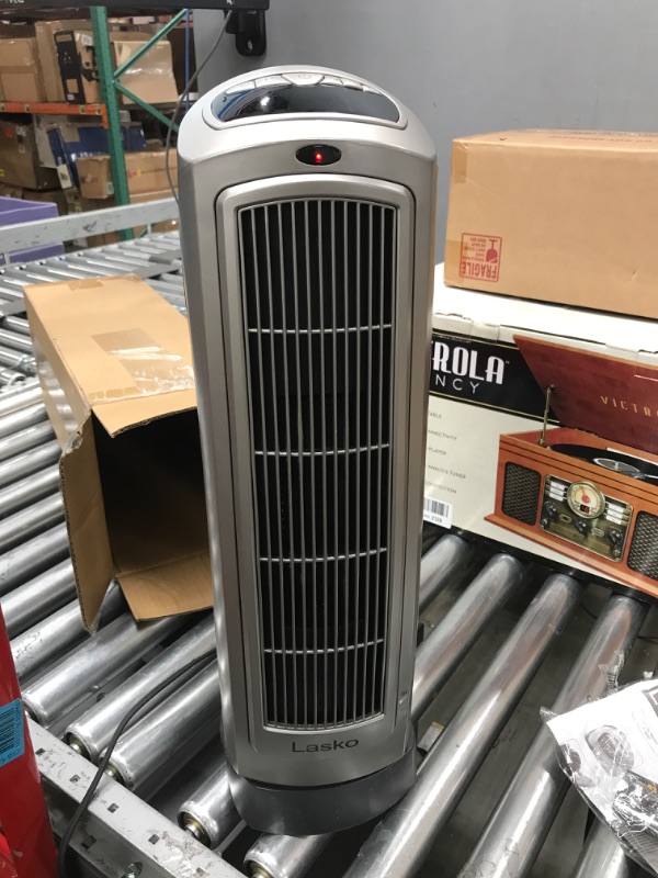 Photo 2 of Lasko 1500W Digital Ceramic Space Heater with Remote, 755320, Silver