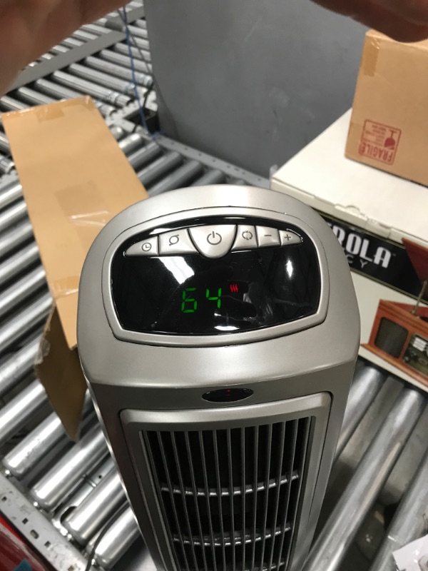 Photo 3 of Lasko 1500W Digital Ceramic Space Heater with Remote, 755320, Silver