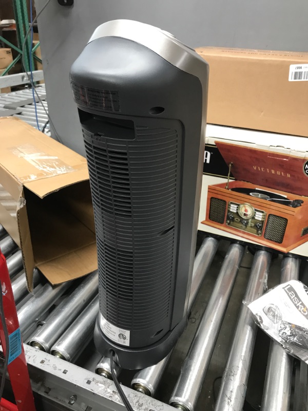 Photo 4 of Lasko 1500W Digital Ceramic Space Heater with Remote, 755320, Silver