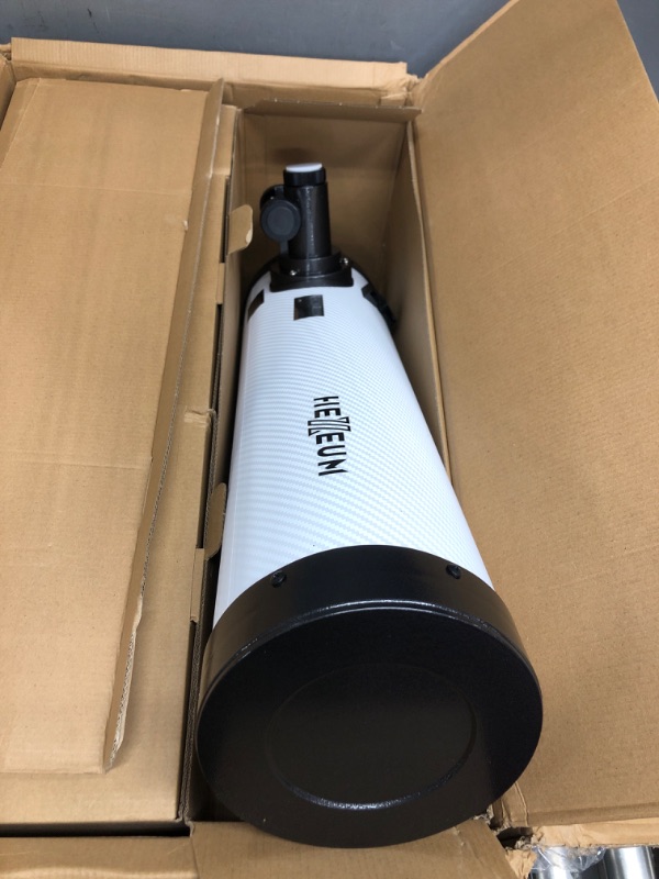 Photo 2 of HEXEUM Telescope 130EQ Astronomical Reflector - Manual Equatorial for Adults Astronomy. Comes with 2X Barlow Lens Phone Adapter and Moon Filter & Sun Fliter, Wireless Control, White