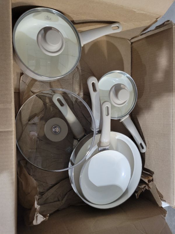 Photo 2 of **SEE NOTES**
16Piece Ceramic Kitchen Cookware Pots and Frying Sauce Saute Pans Set, Taupe
