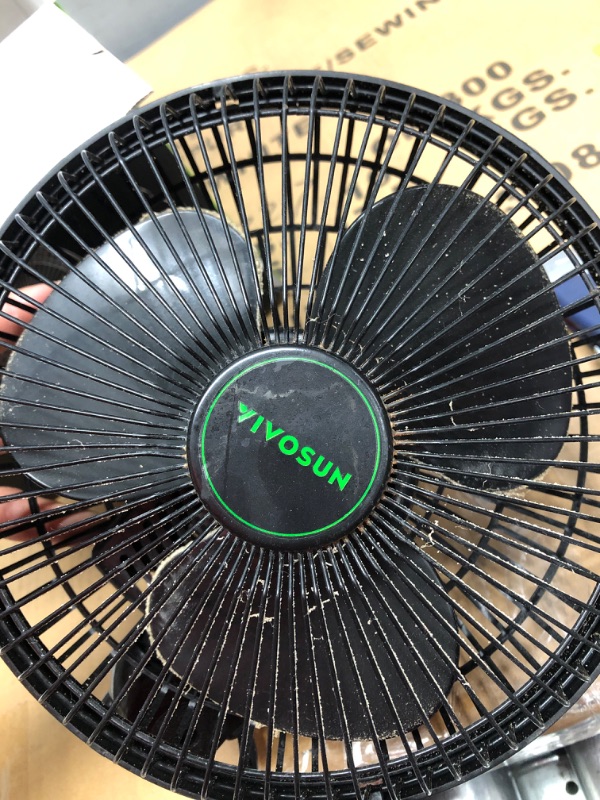 Photo 2 of (Heavily used) VIVOSUN AeroWave A6 6-Inch Clip-on Fan, Patented Portable Indoor Fan with Clip, \ Black