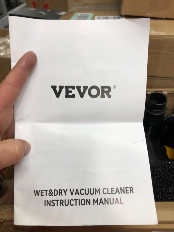 Photo 3 of VEVOR Wet Dry Vac, 2.6 Gallon, 2.5 Peak HP, 3 in 1 Shop Vacuum with Blowing Function, Portable with Attachments to Clean Floor, Upholstery, Gap, Car, ETL Listed, Yellow
