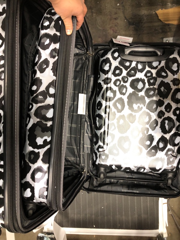Photo 4 of (READ FULL POST) American Tourister Moonlight Hardside Expandable Luggage with Spinner Wheels, Leopard Black, 3-Piece Set (21/24/28)