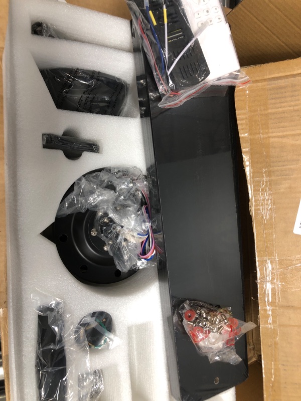 Photo 1 of Biukis Ceiling Fans with Lights and Remote, 52 Inch Black Modern Outdoor Fan for Patio Farmhouse Bedroom 52-Inch Model 7