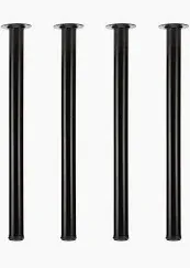 Photo 1 of Metal Desk Legs, Office Table Furniture Leg Set, Set of 4 (Black)