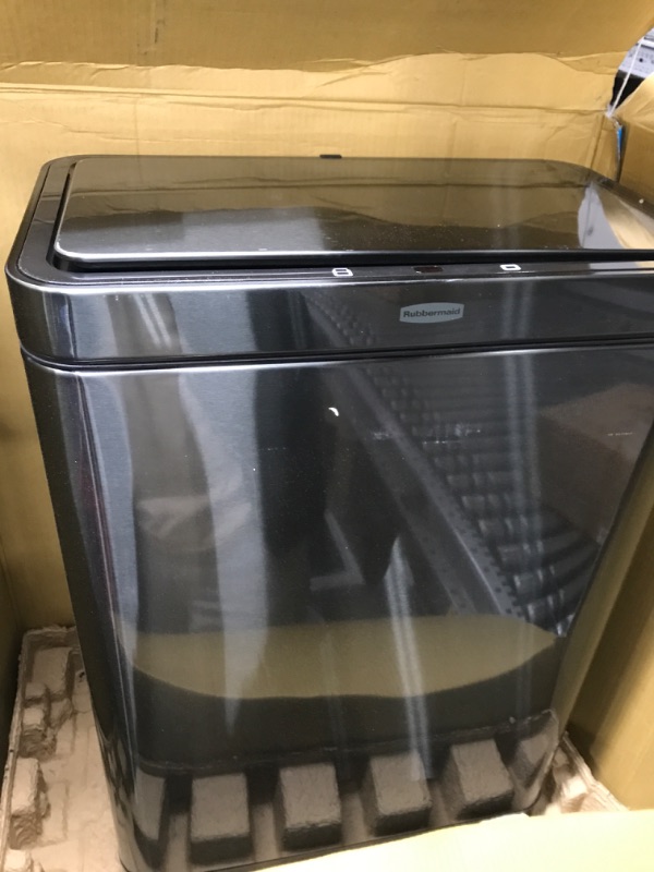 Photo 1 of simplehuman 58 Liter / 15.3 Gallon Rectangular Dual Compartment Recycling Step, Brushed Stainless Steel with Soft-Close Plastic Lid Kitchen Trash Can 58 Liter Rectangular Recycler