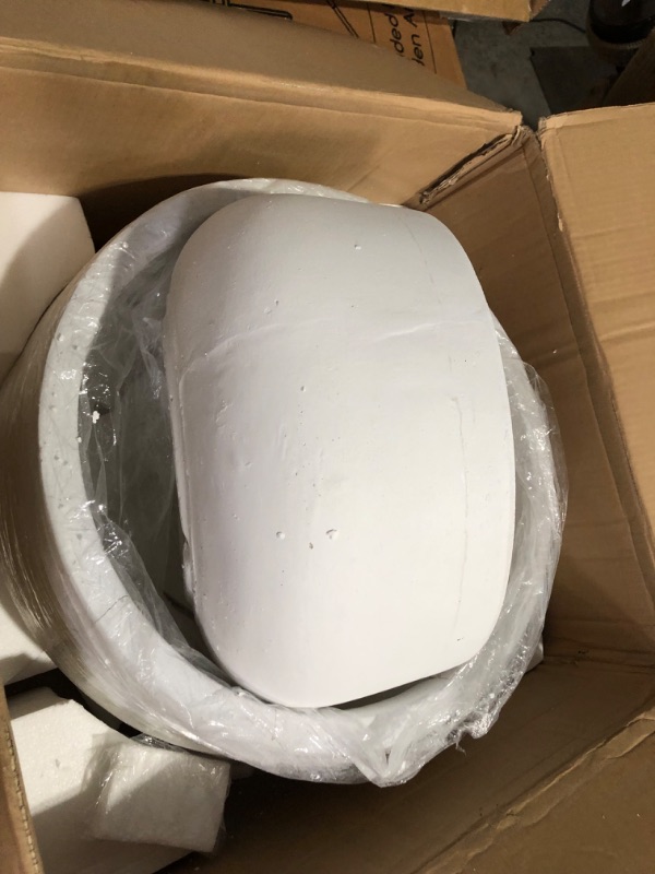 Photo 1 of ***DAMAGED - CRACKED - SEE PICTURES***
Kante 19.6", 15.7", and 11.8" W Round Pure White Finish Concrete Elegant Planters (Set of 3)