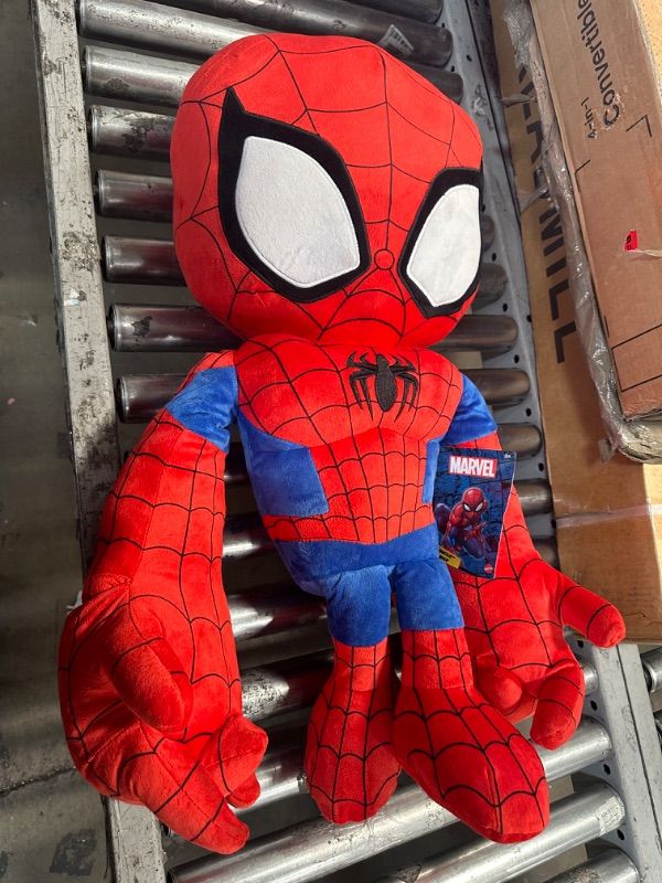 Photo 2 of Marvel Ginormous Plush Spider-Man Character, 28-inch Super Hero Soft Doll with Role-Play Hands, Collectible Gift for Kids & Fans Ages 3 Years Old & up
