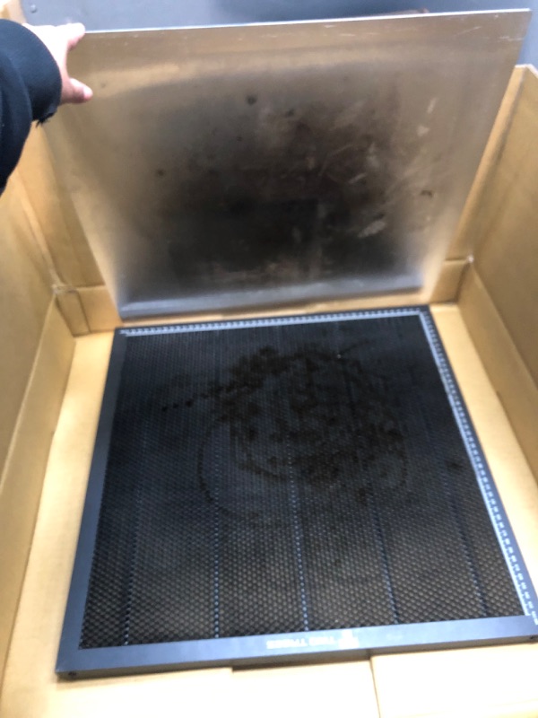 Photo 2 of Honeycomb Laser Bed - 350 x 350 Laser Honeycomb Working Table with Aluminum Panel for Most Laser Engraver Cutting Machine, Desktop Protection, Fast Heat and Smoke Dissipation 19.63"x19.63"
