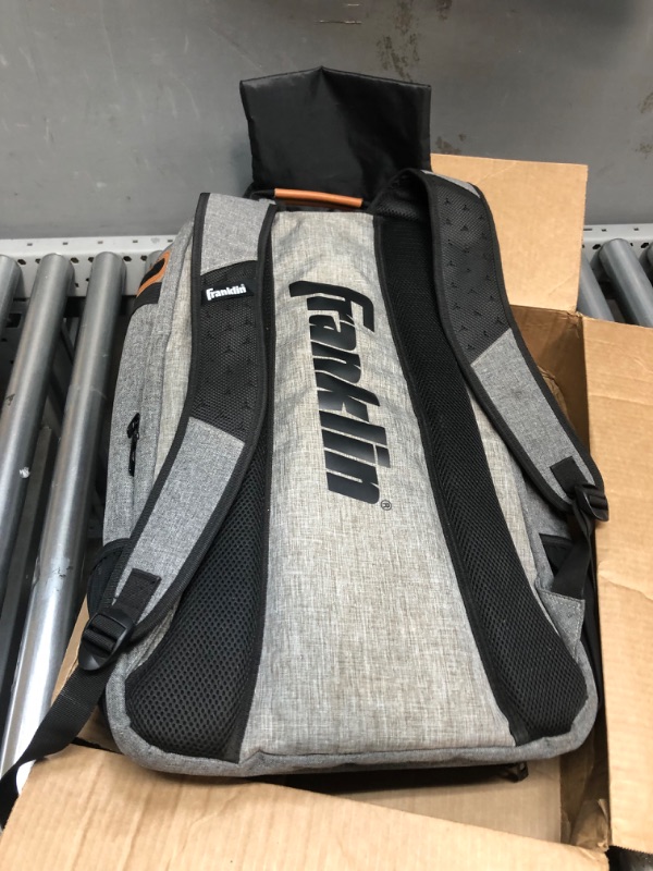 Photo 4 of ***SEE NOTE*** Franklin Sports Baseball + Fastpitch Softball Bags - Adult + Youth Equipment Backpacks - Bat Packs for Bats, Helmet + Cleats - MLB + USA Softball Backpacks Heather Gray