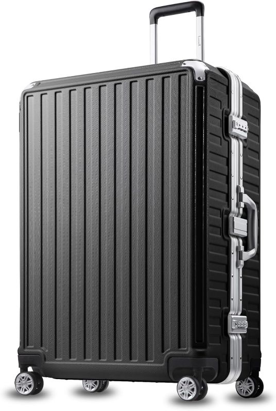 Photo 1 of [READ NOTES]
LUGGEX Hard Shell Checked Luggage with Aluminum Frame - 100% PC No Zipper Suitcase - 4 Metal Corner Hassle-Free Travel (28 Inch Luggage with Spinner Wheels) 28-Inch Gun