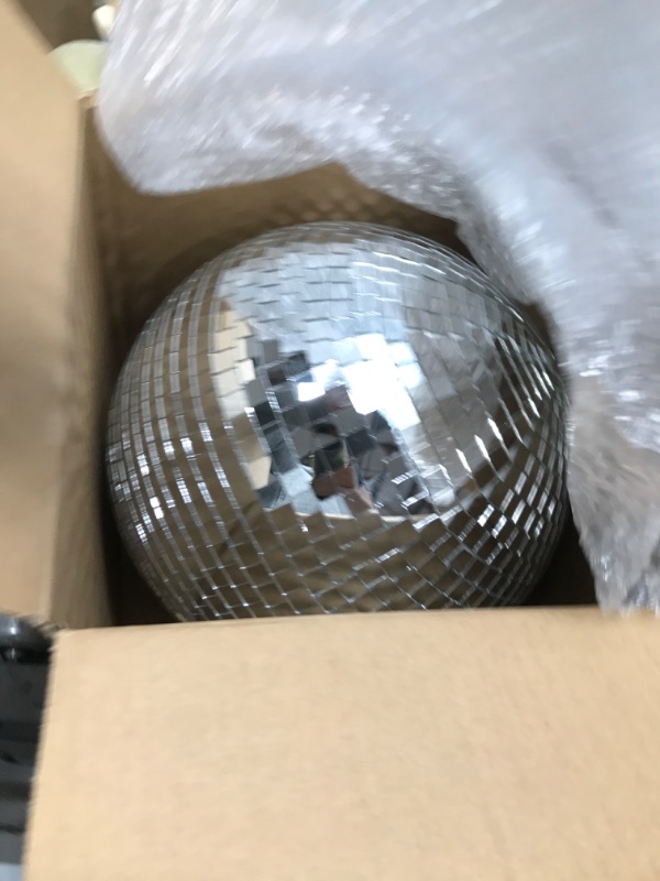 Photo 2 of 10" Mirror Disco Ball Great for a Party or Dj Light Effect Christmas