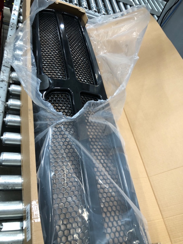 Photo 2 of EzMech Front All Black Grille Assembly Compatible With Dodge Ram 1500 Grill 1994-2002 / Ram 2500 3500 Grill 1994-2001 With Black Frame Shell With Black Honeycomb Mesh Insert (Except Sport Package)