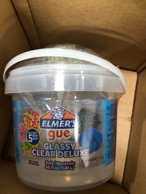 Photo 2 of Elmer's GUE Premade Includes 5 Sets of Slime Add-ins, 3 Lb. Bucket, Glassy Clear