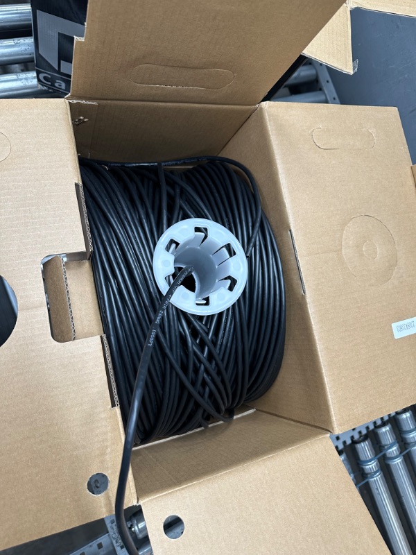 Photo 3 of CAT6 Plenum (CMP) Cable 1000FT | Network Analyzer Test Passed | 23AWG 4Pair, Solid 550MHz Network Cable 10Gigabit UTP, Available in Blue, White, Green, Gray, Black, Red & Yellow Color (Black)