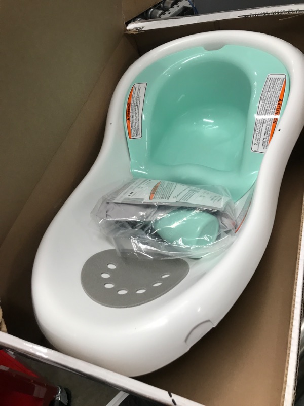 Photo 1 of Fisher-Price 4-in-1 Sling 'n Seat Bath Tub, Climbing Leaves, Baby to Toddler Convertible Tub with Seat and Toys [Amazon Exclusive]