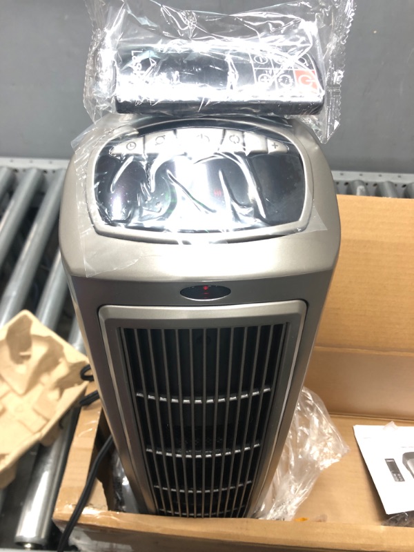 Photo 2 of Lasko 1500W Digital Ceramic Space Heater with Remote, 755320, Silver