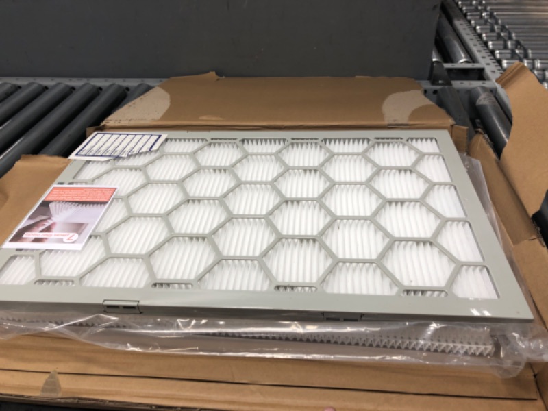 Photo 2 of 16x25x1 MERV 11 Air Filter,AC Furnace Air Filter,Reusable ABS Plastic Frame, 4 Pack Replaceable Filter Media (Actual Size: 15 3/4" x 24 3/4" x 3/4")