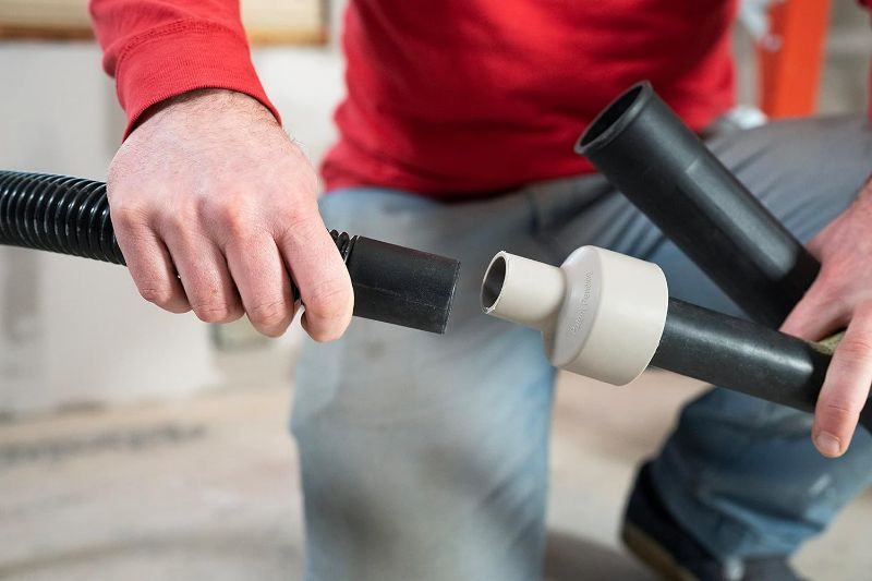 Photo 1 of (READ FULL POST) Hyde 9-inch Round Dust-Free Sander with Two-piece Lightweight Extension Pole, Pivoting Head For Walls or Ceilings, Included 6 Foot Hose with Suction Control Valve Joins with Your Wet/Dry Vacuum