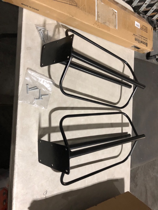 Photo 2 of ***USED - BENT***
Paterr 2 Pcs Saddle Rack Wall Mount Black Saddle Stand Saddle Pad Rack Horse Tack Storage for English Western Saddles 24.4 Inch