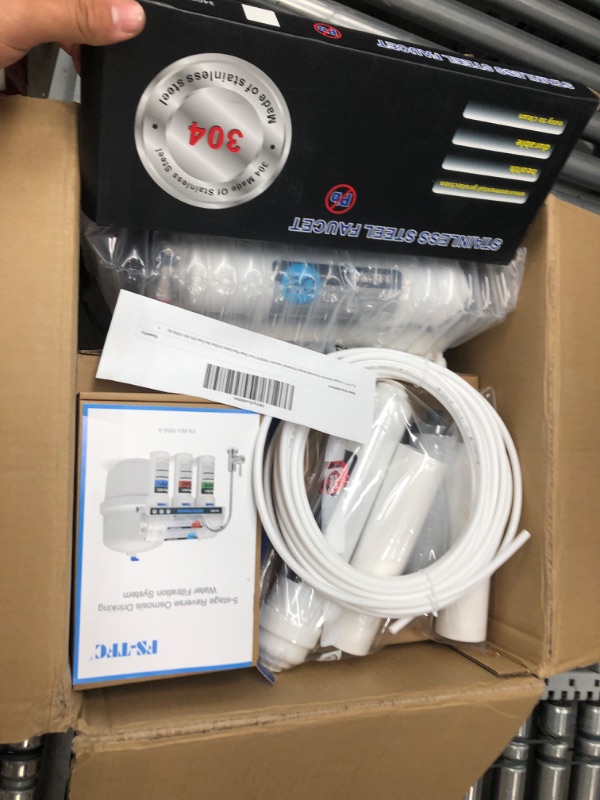 Photo 3 of ***Parts Only***FS-TFC 5-Stage Reverse Osmosis Water Filtration System 100GPD Fast Flow Plus Extra 4 Filter for Free (FS-RO-100G-A)