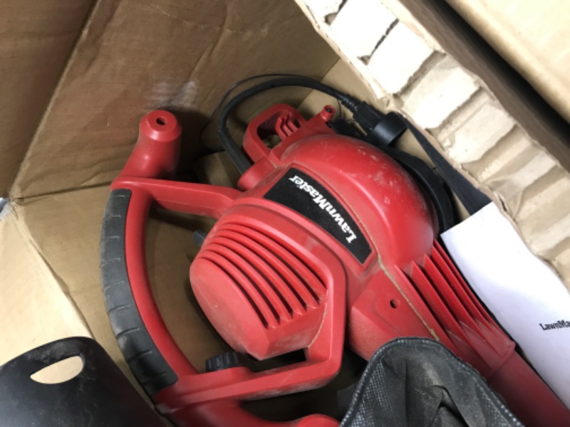 Photo 3 of **NONREFUNDABLE**FOR PARTS OR REPAIR**SEE NOTES**
LawnMaster Red Edition BV1210E 1201 Electric Blower Vacuum Mulcher 12 Amp Variable Speed with Metal Impeller 240 MPH 380 CFM 16:1 Mulch Ratio 12 Amp 16:1 Mulch Ratio Corded Type