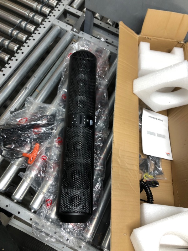 Photo 2 of kemimoto UTV Sound Bar SXS Speaker Wireless Control Bluetooth Compatible X3 SoundBar with 2X Tweeter and 4X Subwoofer Compatible with Polaris Can am Honda CForce, for 1.56"- 2.25" Roll Cage