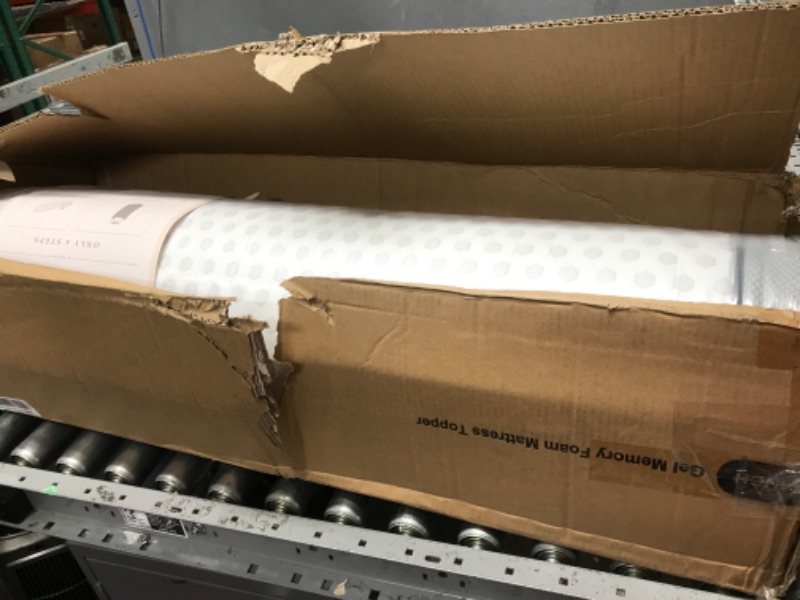 Photo 1 of OWLLIGHT Egg Crate Mattress Topper King, 3 Inch Memory Foam Mattress Topper King, CertiPUR-US Certified Dual Layer Gel Infused, Removable & Washable Soft Cover, Relieve Pressure Points King White