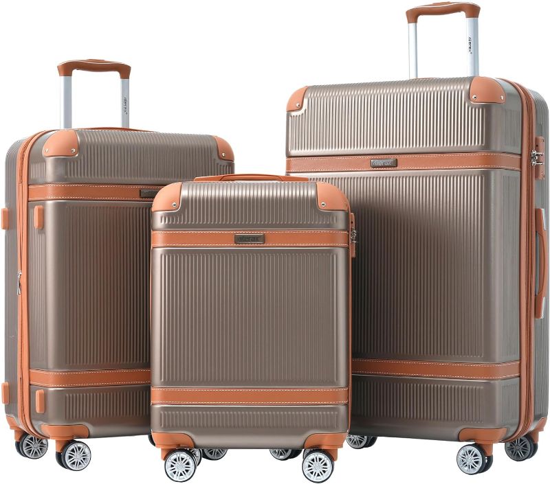 Photo 1 of ***READ NOTES***Merax Luggage Sets Travel Suitcase with 8 Spinner Wheels, (20/24/28, Coppery)