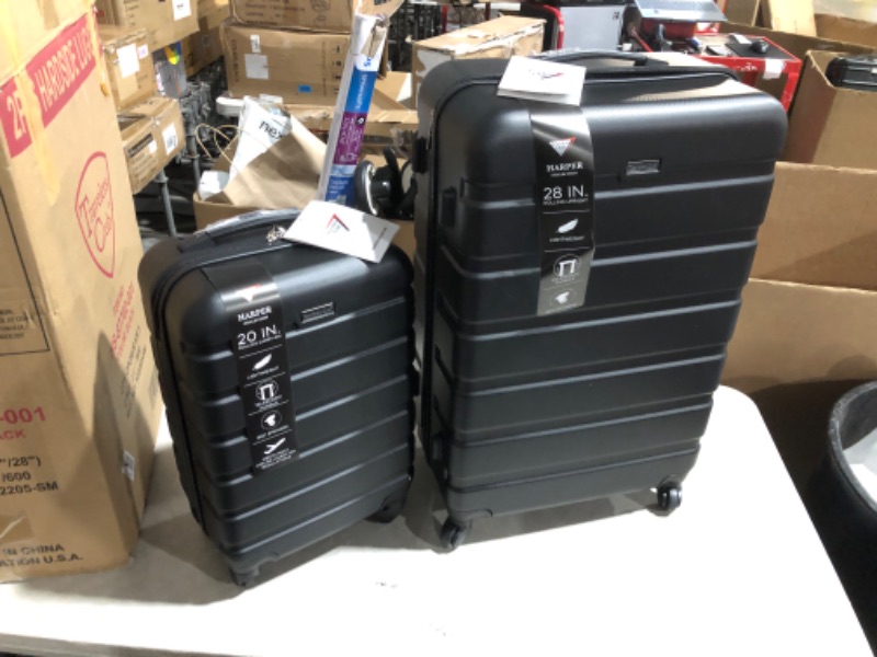 Photo 2 of ***USED - SCUFFD AND DIRTY***
Travelers Club Harper Collection 2 Piece Rolling Hardside Luggage Set - Black