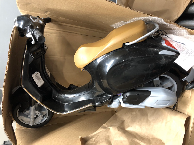 Photo 1 of *SEE NOTES* Kid Trax Toddler Vespa Scooter Electric Ride On Toy, 3-5 Years Old, 6 Volt, Max Weight 60 lbs, Black, 6V (KT1419AZA)