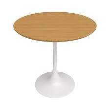 Photo 1 of * SEE NOTES* Kurv Café Table 31.5" Medium Oak/White Base
