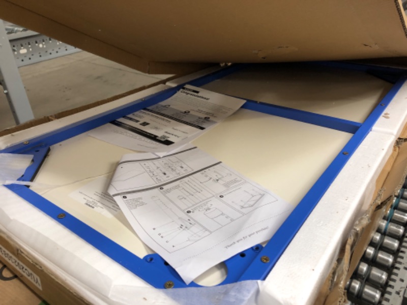 Photo 1 of * SEE NOTES***i*\PARTS ONLY***NONREFUNDABLE NO RETURNS SOLD AS IS*** Flash Furniture 23.625''W x 47.25''L Rectangular Blue Plastic Height Adjustable Activity Table with Grey Top