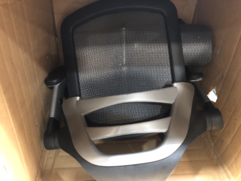 Photo 2 of *PARTS ONLY* SILVER AND BLACK OFFICE CHAIR