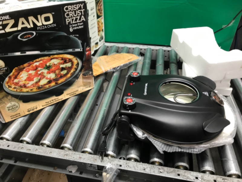 Photo 2 of *NEW TESTED* Piezano Pizza Oven by Granitestone – Electric Pizza Oven, Indoor/Outdoor Portable Countertop 12 Inch Pizza Maker Heats up to 800?F with Pizza Stone to Simulate Brick Oven Taste at Home As Seen on Tv