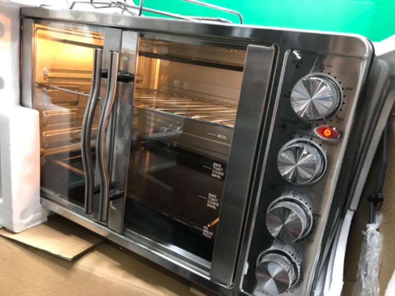 Photo 4 of 18-Slice Countertop Convection Toaster Oven - 4-Control Knobs for Bake Broil Toast Rotisserie