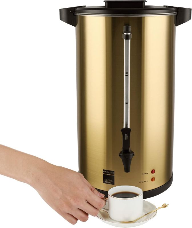 Photo 1 of **SEE NOTES**Perossia Commercial Grade Stainless Steel Coffee Urn 80-Cup 12L Double Wall Large Coffee Maker with Percolator Hot Water Dispenser for Catering Party Office Wedding